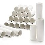 Belle Vous 24 Pack White DIY Crafts Cardboard Tubes - 10, 15 & 25cm / 3.94, 5.9 & 9.84 inches - Thick Empty Craft Paper Roll - Tube Rolls for Art & Craft Creations, Classroom Activities & Projects