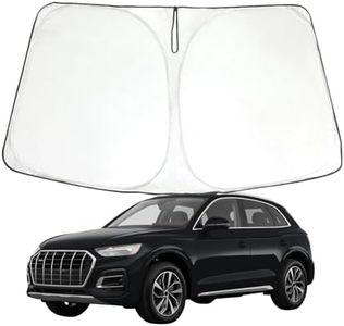 Foldable Windshield Sun Shade fit for Audi Q5 SQ5 2025 2024 2023 2022 2021 2020 2019 2018, Front Window Q5 Sunshade Sun Visor Cover Blocks UV Rays Keep Your Car Cooler