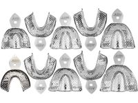 Dental Impression Trays 10 Extra Small, Small, Medium, Large and Extra Large Pairs Stainless Steel by Wise Linkers USA