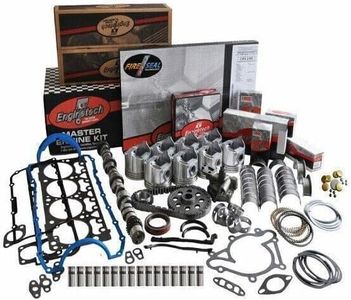 LowPricedAutoParts Master Engine Rebuild Kit for 67-85 GM 350 5.7L | Pistons & Rings, Rod/Main/Cam Bearings, Camshaft, Full Gasket Set, Oil Pump, Timing Set, Lifters + Plug Kit