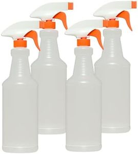 MOEHAIR spray bottles for cleaning solutions 32 Oz | Empty Heavy duty water spray bottle | Plastic | Adjustable Nozzle | Mist & Stream Sprayers for kitchen, plant, salon, chemical spray
