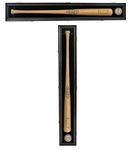 Baseball Bat Display Case Rack Cabinet Holder w/UV Protection, Lock, Vertical or Horizontal B001VH (Black)