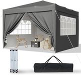 Aoxun Pop Up Gazebo with Sides 3m x
