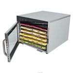 TAIMIKO 6/10 Trays Commercial Food Dehydrator Machine Stainless Steel Digital Adjustable Timer 30-90 C° Temperature Control,Visible Window,LED Touch Panel,Drying Fruit, Meat and Vegetables (6 Trays)