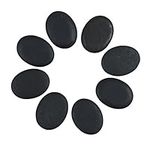 Romonacr 8Pcs Professional Massage Stones Set Warmer Natural Lava Basalt Hot Rock for Spa, Massage Therapy 1.18 x 1.57 in (3x4cm) Black