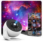 Star Projector,Flevo Galaxy Projector,with Planetarium Projector Night Light,4K Replaceable 12 HD Galaxy Discs,360 °Rotation,Timing,Mute Design for Kids Bedroom,Party,Birthday,Valentines Gift