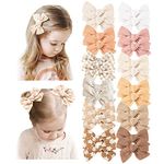 Niceye 24 PACK Baby Girls Hair Bows Clips Hair Barrettes Accessory for Babies Infant Toddlers Kids in Pairs