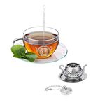 Decorcrafts Stainless Steel Teapot Green Tea Fliter Coffee Mesh Ball Infuser (Kettle Shape)