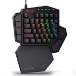 Redragon K585 DITI One-Handed RGB Mechanical Gaming Keyboard, Type-C Wired Professional Gaming Keypad with 7 Onboard Macro Keys, Detachable Wrist Rest, Linear Red Switch, 42 Keys