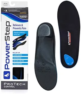 PowerStep ProTech Control Full Length Orthotic Insoles - Orthotics for Overpronation, Flat Feet and Heel Pain - Medical Grade Shoe Inserts with Maximum Cushioning for Arch Support (M 8-8.5 W10-10.5)