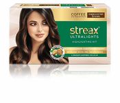 Streax Ultralights Highlight Hair Colour Kit | Semi Permanent Hair Highlights Colour for Women and Men | Rich, vibrant, Easy to use, DIY Application | Cappucino Brown