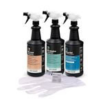 ERRECOM Cleaning Kit for Air Conditioners, includes A/C Filter and Evaporator Cleaner Clima-Net (1L) BIO-Acid (1L) and BIO-Alkaline (1L) Condenser Cleaners with Biodegradable Surfactants, Gloves