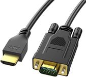 fairikabe HDMI to VGA Cable 6Ft, HDMI to VGA Adapter 1080P 60Hz, Unidirectional HDMI Male to VGA Male Cable for Monitor, HDMI to VGA Cable Adapter for Laptop, PC, Projector, TV