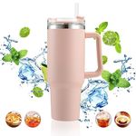 AIYING - Insulated Water Bottle - 1180 ml - Stainless Steel Insulated Water Bottle - Leakproof, Insulated Water Bottle with Handle and Straw - Leakproof Coffee Cup for Home, Office, Car, Travel, Sport