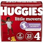 Huggies Little Movers Diapers Size 4 (22-37 lb.), 22 Ct, Jumbo Pack (Packaging May Vary)