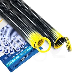 YoTooLGDS Pair of 130 lbs Heavy Duty Garage Door Extension Springs Stretch Springs, 25” Long, Double Loop Ends, High Precision Electrophoresis Black Coated,MIN 16,000 Cycles,for 7ft High Garage Doors