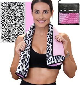 Jymjunki Gym Towel for Workout. Large Size, Recycled Microfiber, Lightweight & Highly Absorbent Sports Towel, Yoga Sweat Towel for Women- Recommended Gifts for Fitness Freaks… (Light Pink)