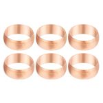 PATIKIL 18mm Tube OD Compression Sleeves Ferrules, 6pcs Copper Ferrule Fitting Compression Fitting Assortment Kit for Air Water Gas