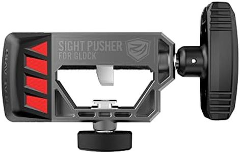 Real Avid Universal Glock Sight Pusher | Front and Rear Sight Tool for Glock 19, 17, 43, 26, 22, 48 & More | Pistol Sight Pusher Tool for Adjusting Dovetail Sights on Most Glock Sight Styles