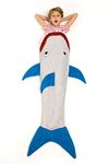 Kanguru Kids,Cozy, Fluffy, Shark, Fleece, Christmas Blanket, Gifts for Girls (4-12 Years), Polyester, Light Grey, L: 142 cm