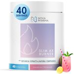 Nova Pharma Pre Workout Powder - Garcinia Cambogia - L Carnitine Supplement - Chromium Supplement - 40 Servings (Lemonade Rose)