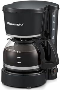 Elite Gourmet EHC-5055 Automatic 5-Cup Brew & Drip Coffee Maker with Pause N Serve Reusable Filter, On/Off Switch, Water Level Indicator