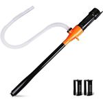 Jecatiy Portable Fuel Transfer Pump Battery Operated Electric Siphon Pump for Gas, Fuel, Diesel, Water Transfer 2.2 GPM Flow Oil Extractor -Easy to Use Hand Fuel Pump, Gas Siphon Pump (Orange)