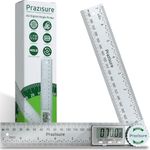 Prazisure Digital Angle Finder, 200mm Stainless Steel Protractor - Professional Angle Measuring Tool for Woodworking, Construction and DIY (Includes 2 Batteries)