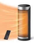 Dreo Space Heater for Indoor Use, 16 inch Portable Electric Heater with Remote for Bedroom, 1500W PTC Ceramic Fast Heating with Thermostat, Overheating &Tip-Over Protection, 70°Oscillating, 12H Timer