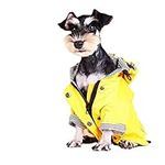 Dog Raincoat Jacket with Zip up Yel