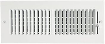 Built Industrial White Air Vent Register, 4x12 Vent Cover with Damper for Wall or Ceiling for HVAC Systems with 11.25 x 3.25 Inch Opening - Wall Vent Cover - Ceiling Vent Cover - Wall Register Cover