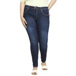 TURNING BLUE Slim Fit High Rise Plus Size Jeans for Women