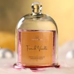 NIKSA HOMES Bell Jar Scented Candle | Glass Dome | for Home, Bedroom, Love Valentine Gift for Girlfriend, Wife Her, Him Luxury Aroma | 80 Hrs | Soy Wax (French Vanilla)
