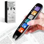 CISSIYOG Scan Reader Pen, Portable 142 Language Translator Device, Scan Reader Pen for Voice Translator Device, Support 10 Languages Offline Scanning Translation for Dyslexia, Students