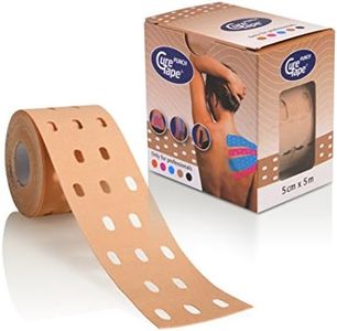 CureTape Punch Beige | 1 Roll Perforated Kinesiology Tape 5cm x 5m | Physio Tape for Joint Pain & Knee, Ankle, Shoulder Pain | More Stretch & More Ventilation for the Skin