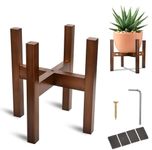 BADALU Adjustable Plant Stand Indoor, Bamboo plant stand Mid Century Plant Holder,Flower Pot Stand, Wood Plant Stand, Suitable for 8 to 12 Inches Pots, Modern Flower Stand (Excluding Potted Plants)