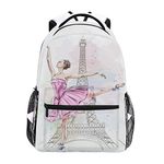Kids Backpack for Girls Boys Elementary School Bags, Ballerina, Medium, Daypack Backpacks