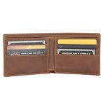 Polare Handmade RFID Blocking Vintage Italian Genuine Leather Slim Bifold Wallet for Men