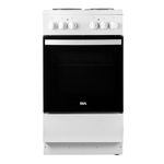 SIA ESXB50W 50cm White Electric Cooker With 4 Zone Plate Hob, Single Cavity, Freestanding