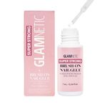 Glamnetic Super Strong Brush On Nail Glue | Brush Tip Applicator, Mess Free, Travel Friendly, Vegan | Durable & Long-Lasting | .24 oz