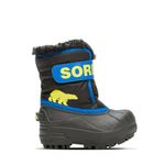 Sorel unisex-child Toddler Snow Commander Boot, Black/Super Blue, 5 Toddler