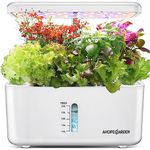 Indoor Garden Hydroponics Growing System Plant Germination Kit Aeroponic Vegetable Flower Growth Countertop with Grow Light - Planter Grower Rise Harvest, 8 Pods
