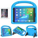 iPad Mini 1/2/3/4 Case for Kids, SUPLIK Shockproof Protective Handle Bumper Stand Cover with Kickstands and Screen Protector for Apple 7.9 inch iPad Mini 1st,2nd,3rd,4th Generation, Blue