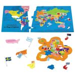 MAP Puzzle with Flags for Kids (World MAP with Flags)