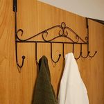 Solitude Over The Door Hook | Cloth Hanger | Without Drill Door Hook | Space Saving Over Door Hook | Coat Scarf Towel Tie Holder (Pack of 3) (Blackcolor) (Pack of 3)