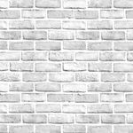 Shackcom White Grey Brick Wallpaper Peel and Stick 17.5 x 393 inch, Faux Textured Brick Contact Paper Removable Self- Adhesive Waterproof and Oil Proof for Kitchen Back-splash, Bathroom& Accent Walls