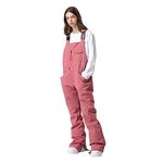 SEARIPE Winter Snow Bibs Overalls,Waterproof Snowboard Overalls Pant Adjustable Outdoor Ripstop Snowboard Pant for Women(Bean,S)