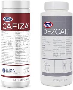 Urnex Cafiza Cleaning Powder (566g) & Dezcal Scale Remover (900g), Coffee & Espresso Care Kit - All-in-One Espresso Machine Maintenance, Excellent for All Brewing Machines, Will Look as New