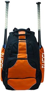 Tucci Large Plus Team Travel Bat Backpack for Baseball and Softball - Holds 2 Bats, Gold