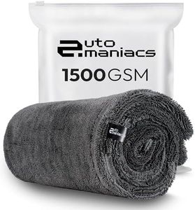 AutoManiacs Drying Towel for Car Detailing, 1500 GSM Ultra Super Absorbent, 24"x36" XL Soft Microfiber Towels for Cars, Twisted-Loop & Streak Free Microfiber Towels for Cars, Trucks, SUVs